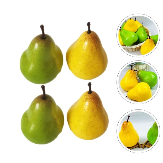 Zcyifa fake pear 6Pcs Pear Models Lifelike Simulation Pear Decors Artificial Pear Household Fruit Models for Shop