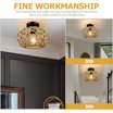 Pathson Vintage Flush Mounted Ceiling Light With Milk White Glass