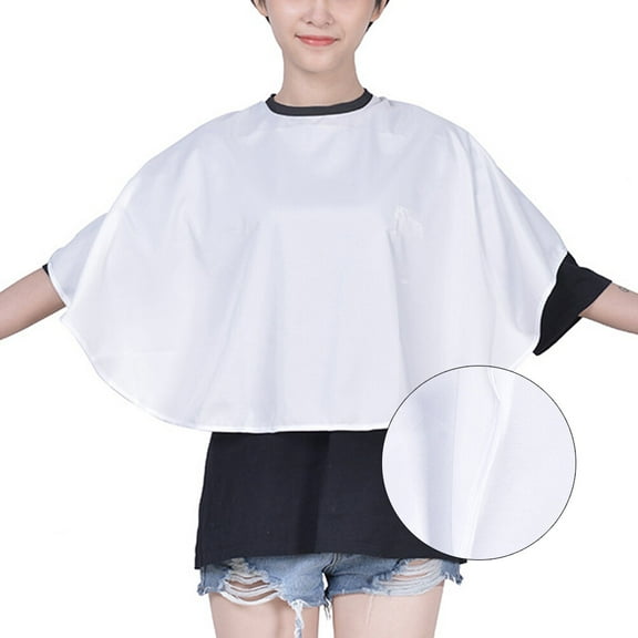Zcyifa hairdressing cape Waterproof Hair Salon Barber Cape Hair Cutting Shawl Adjustable Hairdressing Shoulder Cape (White)