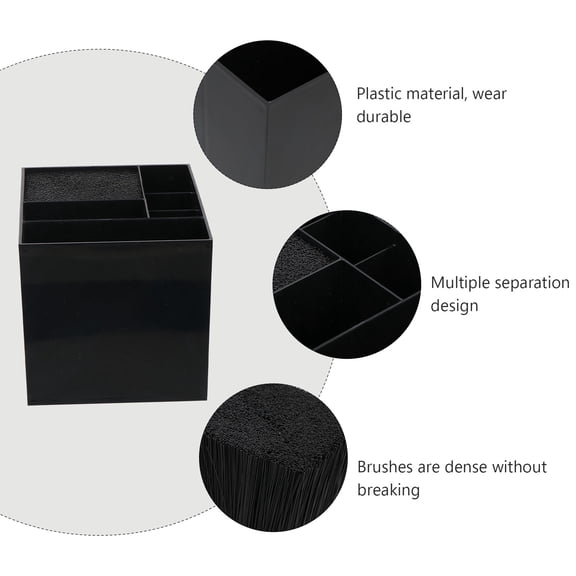 Zcyifa hairdressing comb box Hair Salon Countertop Scissors Comb Organizer Storage Box with Dividers