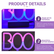 Zcyifa led bar sign Boo Neon Lamp Home Bedroom LED Neon Light USB Neon Lamp Light Decoration