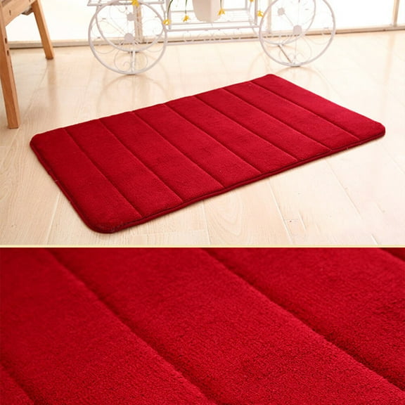 Zcyifa memory mat Memory Bath Mat Non Absorbent Super Cozy Bathroom Rug Carpet (Wine Red)