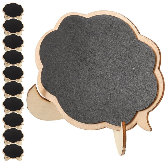 Zcyifa mini chalkboard 20pcs Mini Chalkboard Sign Small Writable Chalkboard Wood Signs for Food Buffet Brunch