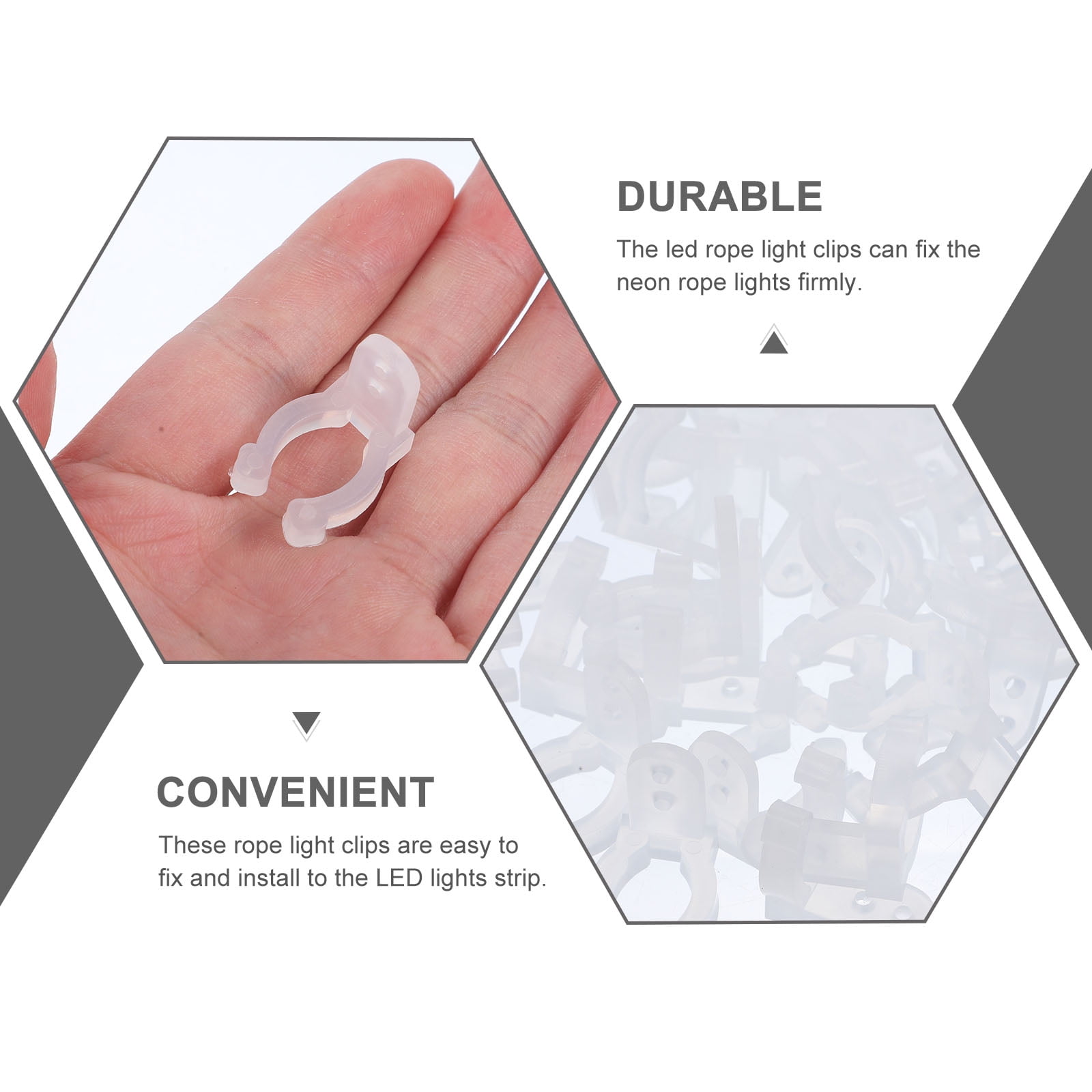 Zcyifa rope light clips 30pcs Outdoor Rope Lights Clips Led Rope Light ...