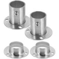 Zcyifa shower curtain rod holder 4pcs Stainless Steel Pole Sockets