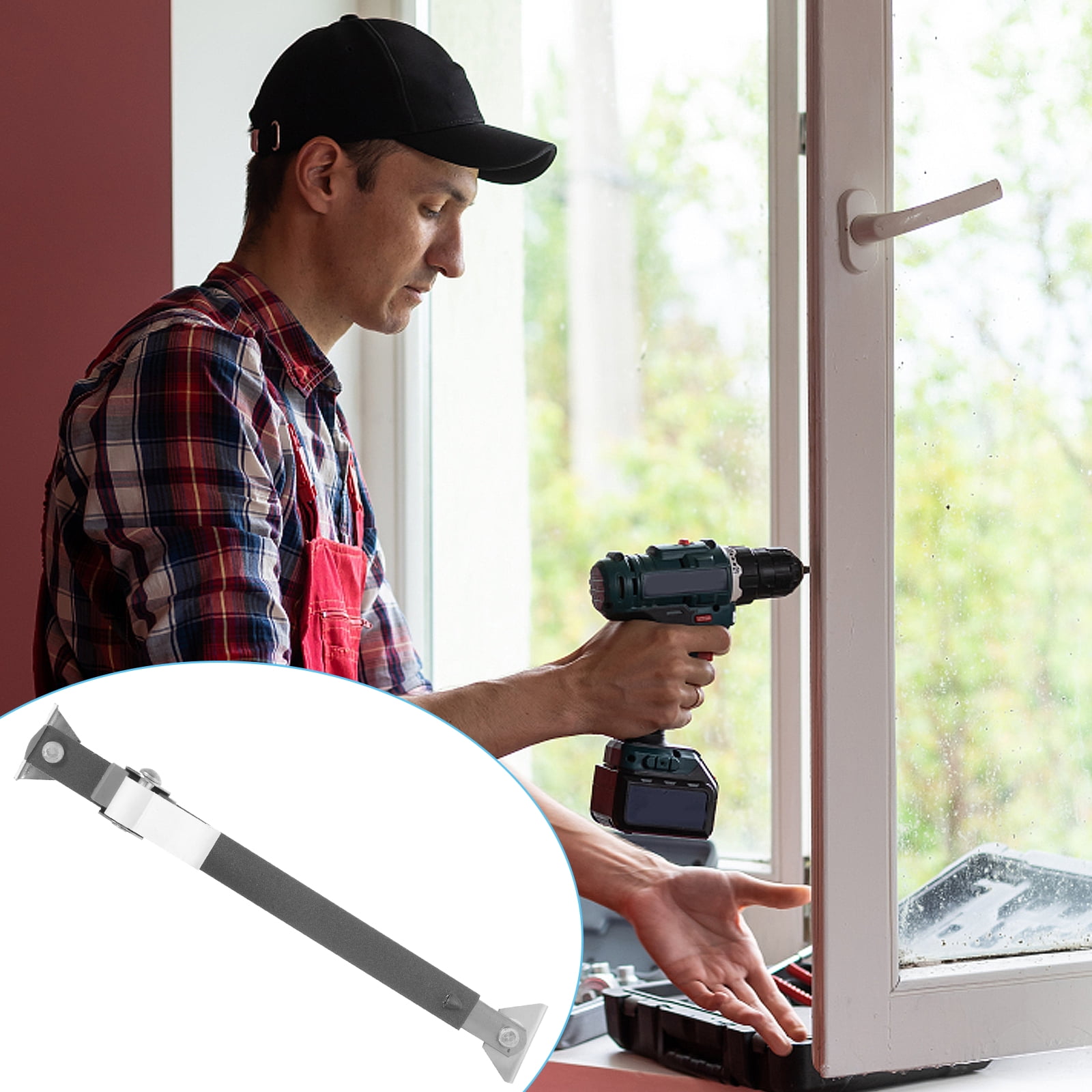 Zcyifa sliding door lock Window Security Bar Sliding Door Security Bar