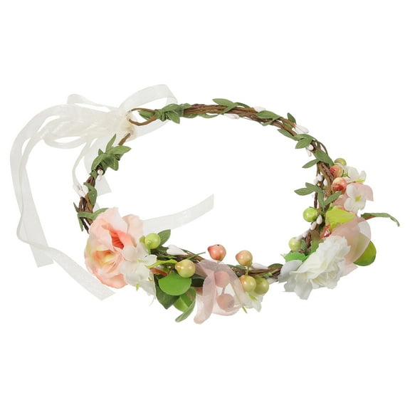 Zcyifa wedding hairband Wedding Flower Headband Floral Crown Garland Headpiece for Beach Party Wedding Holiday