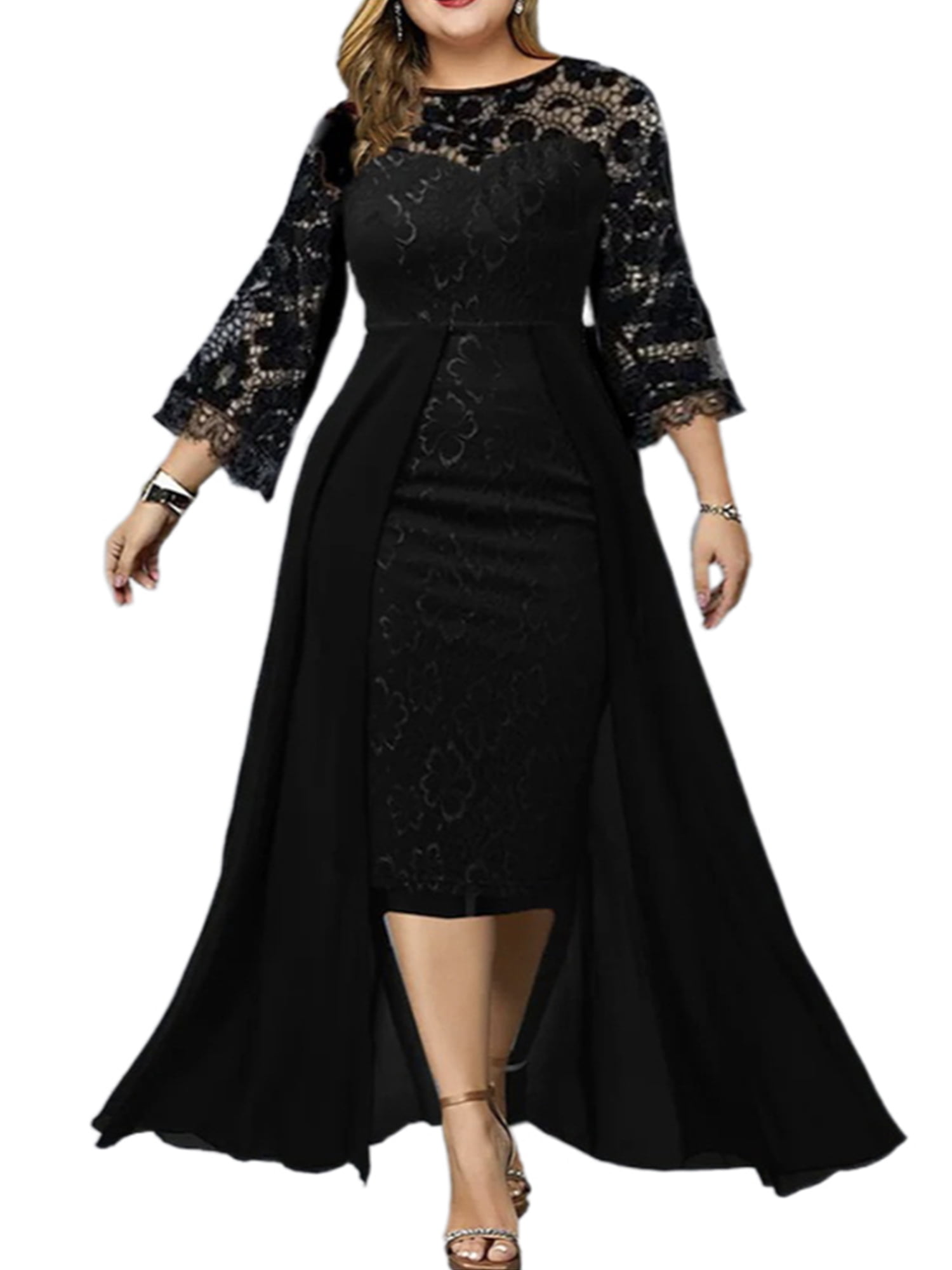 Zdcdcd Plus Size Womens Gothic Floral Lace Fancy Gown Halloween Witch