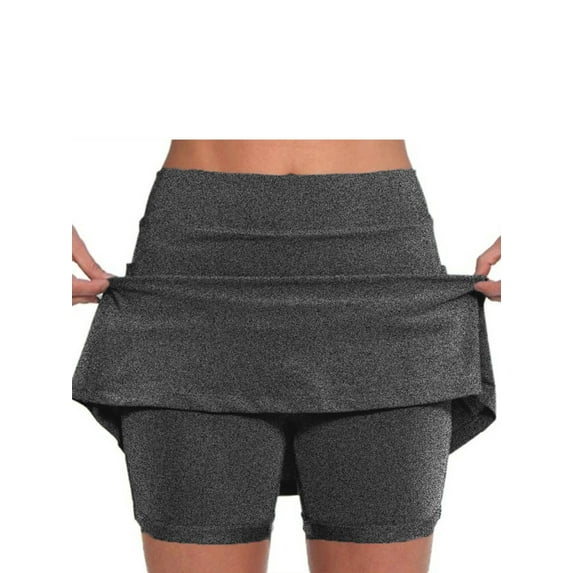 Zdcdcd Women's High Waist Shorts Activewear Bottoms Sports Fitness Skirted Leggings with Pockets