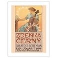 thumbnail image 1 of Zdeňka Černý - The Greatest Bohemian Violoncellist - Vintage Concert Poster by Alphonse Mucha c.1913 - Bamboo Fine Art 290gsm Paper (Unframed) 17x22in, 1 of 4