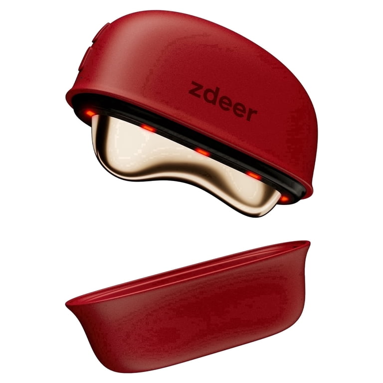 Zdeer LED Red Light Therapy Facial & Neck Massager, Heated Gua Sha