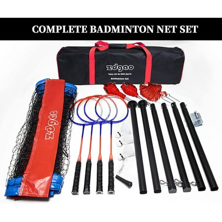 Zdgao Badminton Complete Net Set for Backyard Lawn, Beach, Park