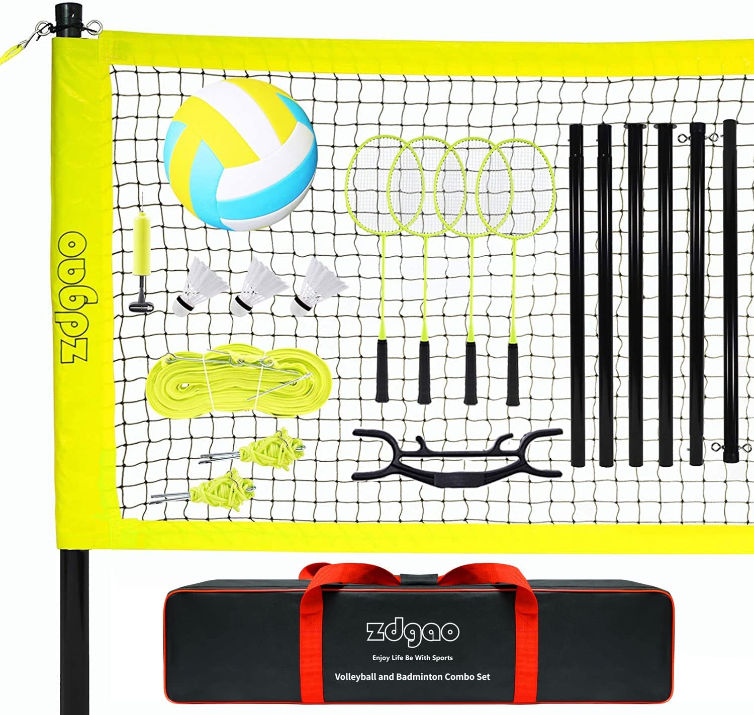 Zdgao Badminton & Volleyball Combo Set