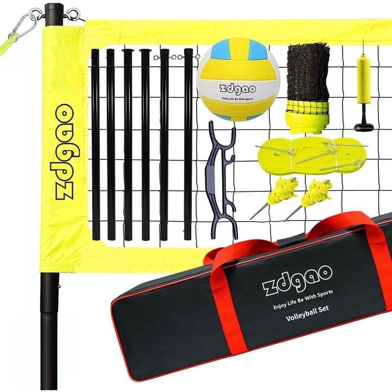 Zdgao Complete Volleyball Set with Net, Volleyball, Boundary Line