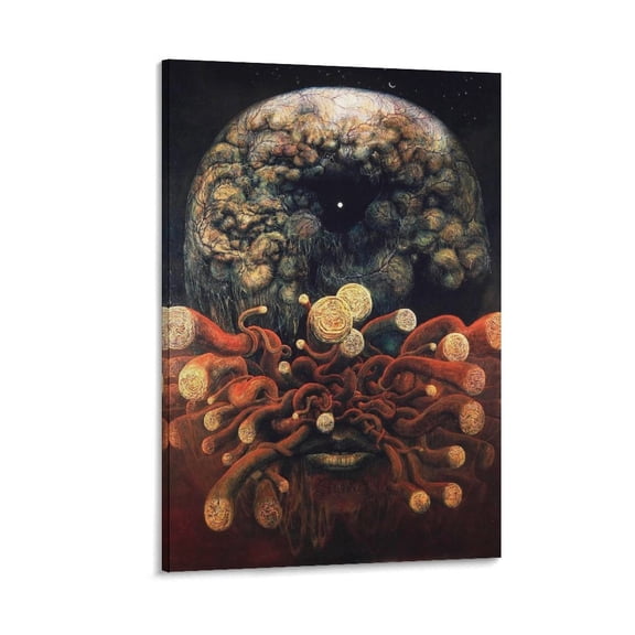 Zdzislaw Beksinski Aesthetic Wall Art Poster (18) Artworks Canvas Poster Room Aesthetic Wall Art Prints Home Modern Decor Gifts 12x18inch(30x45cm)