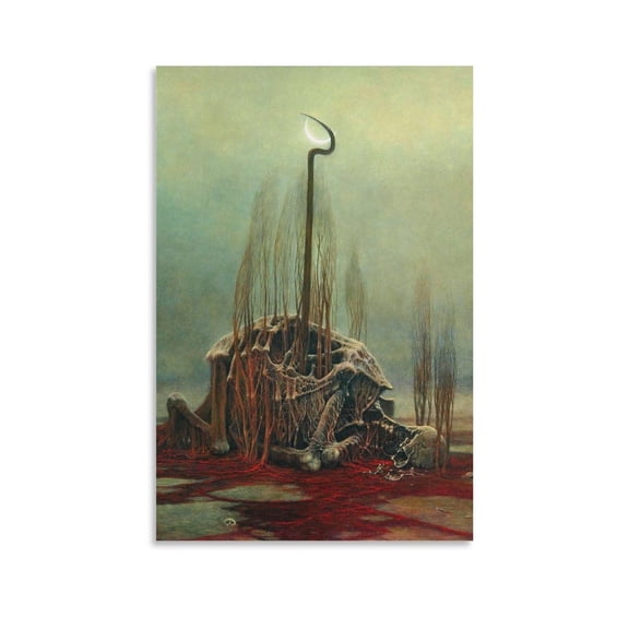 Zdzislaw Beksinski Aesthetic Wall Art Poster (3) Canvas Art Poster and Wall Art Picture Print Modern Family bedroom Decor Posters 12x18inch(30x45cm)