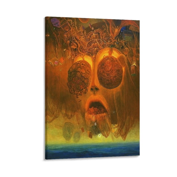 Zdzislaw Beksinski Untitled Art Poster (19) Poster Cool Artworks Painting Wall Art Canvas Prints Hanging Picture Home Decor Posters Gift 12x18inch(30x45cm)
