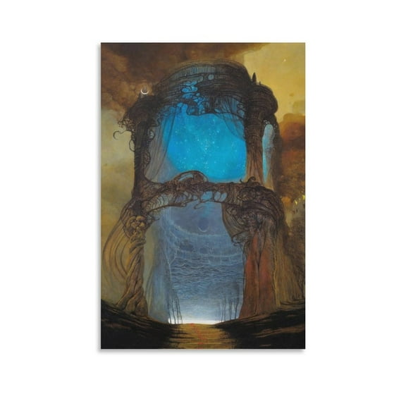 Zdzislaw Beksinski Untitled Art Poster (6) Artworks Canvas Poster Room Aesthetic Wall Art Prints Home Modern Decor Gifts 12x18inch(30x45cm)