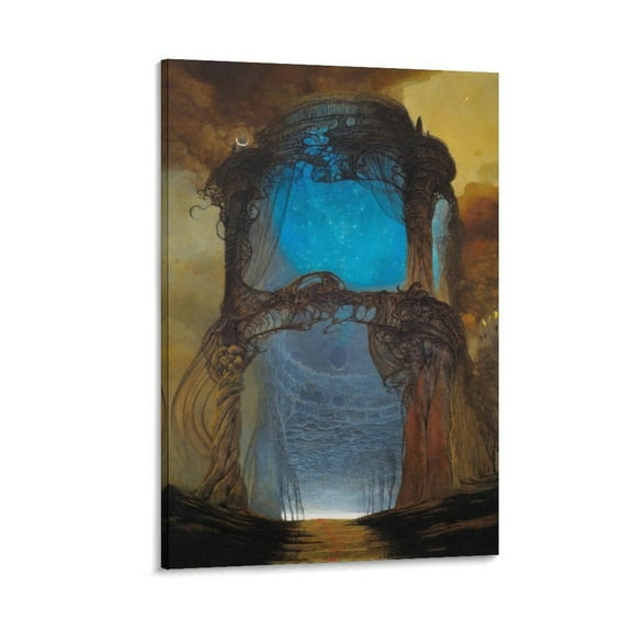 Zdzislaw Beksinski Untitled Art Poster (6) Poster Cool Artworks Painting Wall Art Canvas Prints Hanging Picture Home Decor Posters Gift 20x30inch(50x75cm)