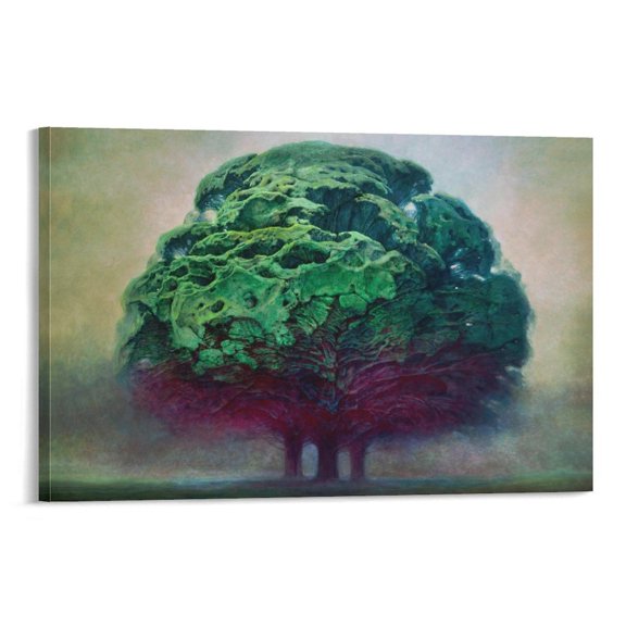 Zdzislaw Beksinski Untitled Tree Poster Painting Picture Print Canvas Poster Wall Paint Art Posters Decor Modern Home Artworks Gift 20x30inch(50x75cm)
