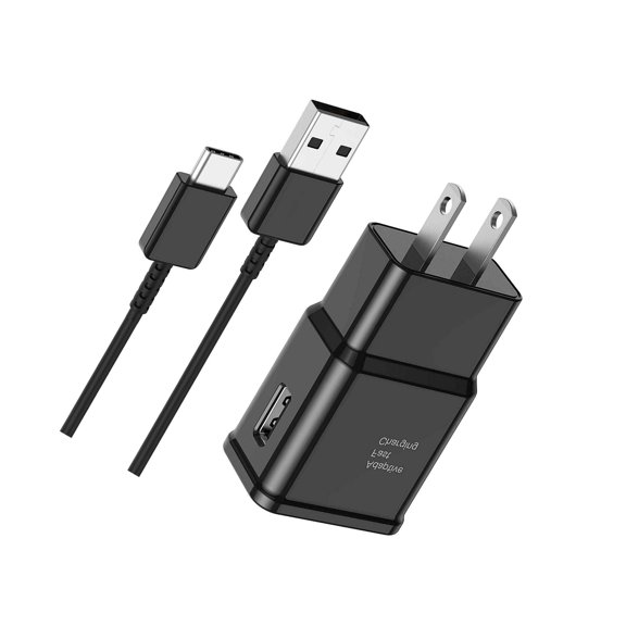 ZeHangTec 15W USB C Adaptive Charger with 6.6 ft Cable, Foldable Wall Block, Compatible with Samsung Galaxy S8 to S25 and A53