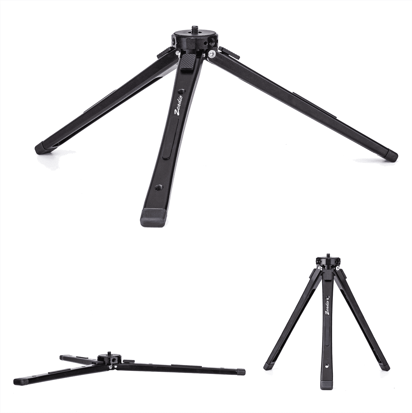 Zeadio Heavy Duty Metal Tripod Stand - Adjustable Universal Small Table Tripod for Camera, Gimbal, Action Cam,  Microphone, LED Light, etc(40kg/88lb Load)