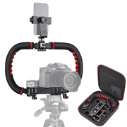 Zeadio Foldable Camera Stabilizer with Case, Compatible with DSLR, Camcorders, Action Cameras, iPhones & Android