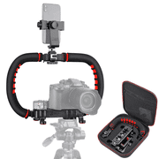 Zeadio Foldable Camera Stabilizer with Case, Compatible with DSLR, Camcorders, Action Cameras, iPhones & Android