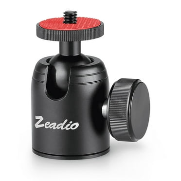 Zeadio Tripod Mini Ball Head, with 1/4'' 3/8" Screw Ball Head Tripod Mount for Cameras, DSLR, Monopod, Slider, Tripod, Camcorder etc