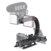 Zeadio Video Handheld Stabilizer with Triple Cold-Shoe Grip, Smartphone Holder, Quick Release Plate, 360  Ball Head