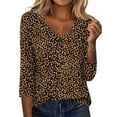 thumbnail image 1 of Zeagoo 3/4 Length Sleeve Womens Work Blouses V Neck Casual Fashion Tops, 1 of 7