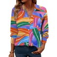 thumbnail image 1 of Zeagoo Blouses for Women Business Casual Button Down Long Sleeve Floral Shirts Office Work Fashion Collared Tops with Pocket, 1 of 7