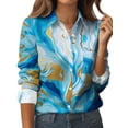 thumbnail image 1 of Zeagoo Blouses for Women Business Casual Button Down Long Sleeve Floral Shirts Office Work Fashion Collared Tops with Pocket, 1 of 7