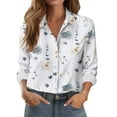 thumbnail image 1 of Zeagoo Button Down Shirts for Women Business Casual Printed Dressy Tops Long Sleeve Work Blouses Spring Shirts, 1 of 7