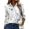 thumbnail image 1 of Zeagoo Button Down Shirts for Women Floral Blouses Business Casual Long Sleeve Shirts Dressy Printed Spring Fall Clothing, 1 of 8
