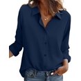 thumbnail image 1 of Zeagoo Button Down Shirts for Women Long Sleeve Tops Oversized Collared Shirts Paisley Printed Professional Blouses, 1 of 6