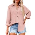 thumbnail image 1 of Zeagoo Button Down Tops for Women Business Casual Tops Blouses with Pockets Textured Collared Work Shirt, 1 of 7