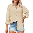 thumbnail image 1 of Zeagoo Button Down Tops for Women Business Casual Tops Blouses with Pockets Textured Collared Work Shirt, 1 of 7