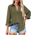 thumbnail image 1 of Zeagoo Button Down Tops for Women Business Casual Tops Blouses with Pockets Textured Collared Work Shirt, 1 of 7
