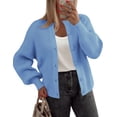 thumbnail image 1 of Zeagoo Cardigan Sweaters for Women Long Sleeve Chunky Knit Cardigan CEW Neck Button Down Fall Fashion, 1 of 6