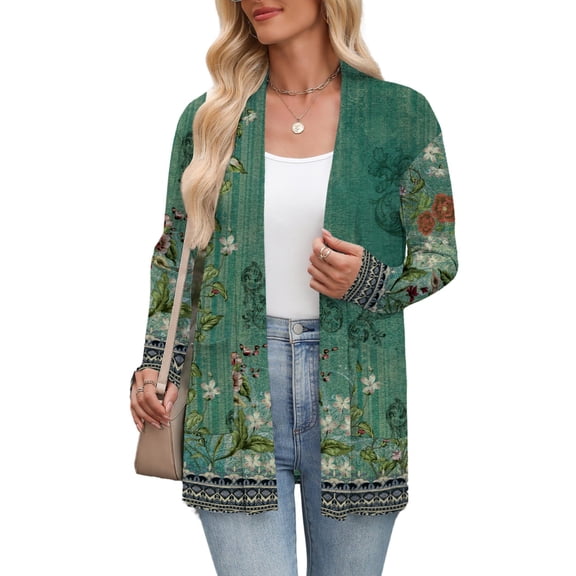 Zeagoo Cardigan for Women Long Sleeve Open Front Sweaters Casual Loose Lightweight Cardigans with Pockets