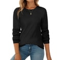 thumbnail image 1 of Zeagoo Fall Sweaters for Women Crewneck Long Sleeve Crochet Texture Pullover Sweater Tops, 1 of 6