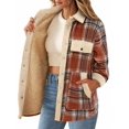 thumbnail image 1 of Zeagoo Flannel Jacket Fleece Lined Jacket Women Plaid Shacket Button Down Shirts Casual Fall Winter Outwear, 1 of 6
