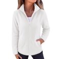 thumbnail image 1 of Zeagoo Fleece Jacket for Women Long Sleeve Lightweight Full Zip Up Coat with Pockets Fall Outwear, 1 of 5