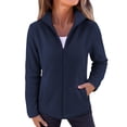 thumbnail image 1 of Zeagoo Fleece Jacket for Women Long Sleeve Lightweight Full Zip Up Coat with Pockets Fall Outwear, 1 of 6