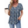 thumbnail image 1 of Zeagoo Floral Tops for Women Flowy Blouses Ruffle Sleeve Tunics Boho Peasant Blouses for Women Summer 2025, 1 of 6