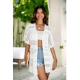 thumbnail image 1 of Zeagoo Lightweight Crochet Cardigan for Women 2025 Summer Boho Short Sleeve Open Front Knit Oversized Cardigans, 1 of 2