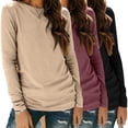 thumbnail image 1 of Zeagoo Long Sleeve T Shirt Women Casual Fall Crewneck Basic Shirts Loose Fit Solid Tops, 1 of 6