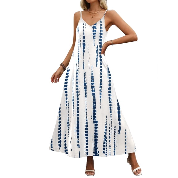 Zeagoo Maxi Dress for Women Casual Summer Dresses with Pockest Spaghetti Strap Maxi 2025 Long Dress