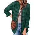 thumbnail image 1 of Zeagoo Plaid Shirts for Women Flannel Long Sleeve Shacket Loose Business Casual Blouses Gingham Button Down Shirts for Fall, 1 of 4